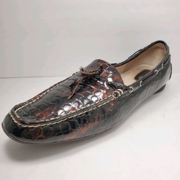 crocodile skin loafers